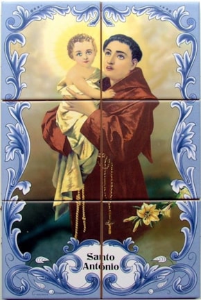 Santo António - Painel de Azulejos pintados à mão