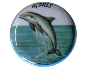 Rolha de cortiça em faiança motivo golfinho - Açores