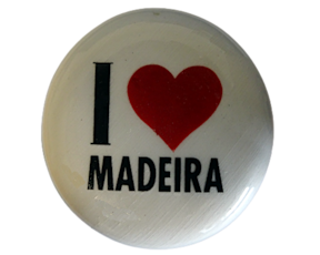 Rolha de cortiça em faiança motivo I Love Madeira