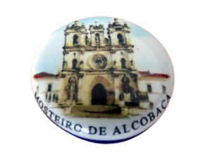 Rolha de cortiça em faiança motivo Mosteiro de Alcobaça
