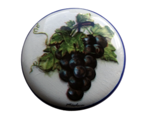 Rolha de cortiça em faiança motivo Cacho de Uvas