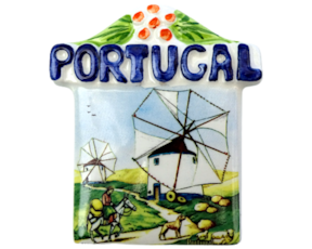 Magnético em faiança decorado motivo Moinho