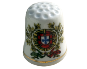 Dedal em porcelana decorado Portugal