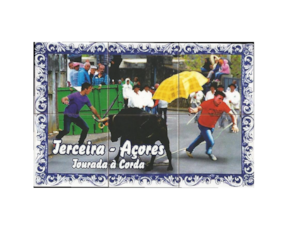 Fotolito magnético motivo "tourada" Ilha Terceira - Açores