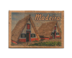 Fotolito magnético em cortiça motivo casa Santana-Ilha da Madeira