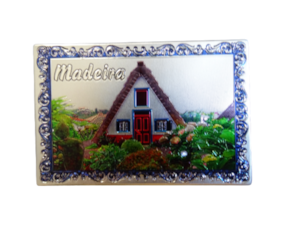 Magnético de borracha (brilhante) motivo casa santana - Ilha da Madeira