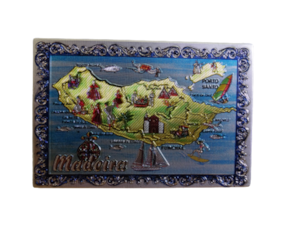 Magnético de borracha (brilhante) motivo mapa - Ilha da Madeira