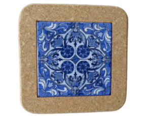 Azulejo decorado 10x10 cm com base em cortiça padrão 83