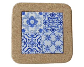 Azulejo decorado 10x10 cm com base em cortiça padrão 233