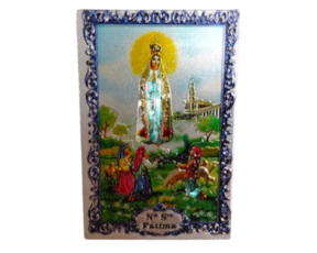 Magnético de borracha (brilhante) motivo Pastorinhos de Fátima