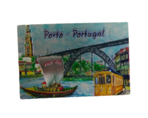 Magnético em borracha (brilhante) motivo Porto Portugal
