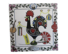 Magnético de papel motivo Galo de Barcelos Portugal