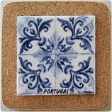 Azulejo com cortiça (sem corda) decorado Padrão 31 7.5x7.5cm