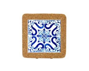 Azulejo decorado 15x15 cm com base em cortiça motivo padrão 29