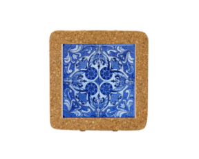 Azulejo decorado 15x15 cm com base em cortiça motivo padrão 83