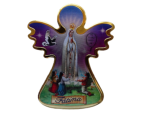 Magnético em borracha (Brilhante) motivo anjo de Fátima