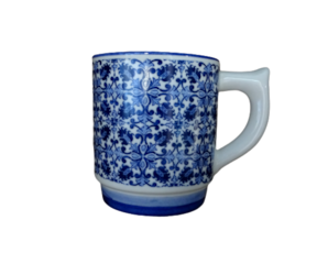Caneca decorada em faiança padrão 30