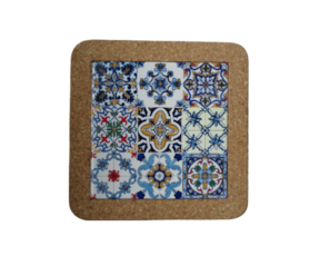 Azulejo decorado 15x15 cm com cortiça multi-padrão 227mp