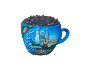 Magnético em resina motivo caneca de Fátima