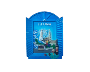 Magnético em resina motivo janela de Fátima