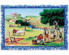 Azulejo decorado Apanha da Azeitona