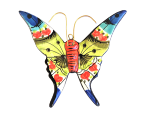 Borboleta em faiança pintada à mão 71