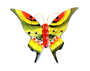 Borboleta em faiança pintada à mão 72