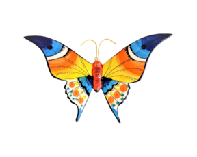 Borboleta em faiança pintada à mão 73