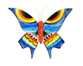 Borboleta em faiança pintada à mão 74