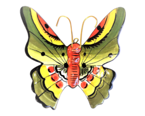 Borboleta em faiança pintada à mão 76