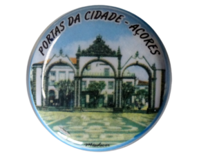 Rolha em faiança com cortiça decorada motivo portas da cidade