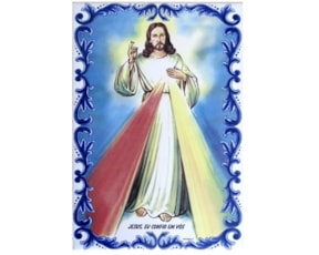 Azulejo decorado Jesus ,eu confio em vós