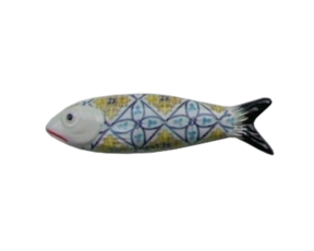 Sardinha magnética em faiança decorada padrão 26