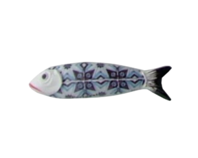 Sardinha magnética em faiança decorada padrão 29