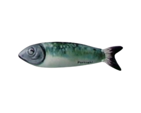 Sardinha magnética em faiança decorada motivo sardinha