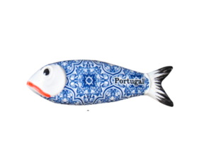 Sardinha magnética em faiança decorada padrão 41