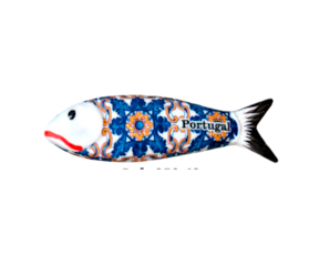 Sardinha magnética em faiança decorada padrão 42