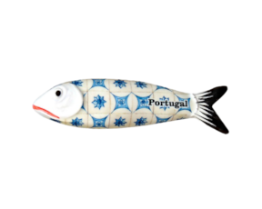 Sardinha magnética em faiança decorada padrão 44