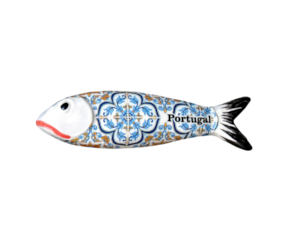 Sardinha magnética em faiança decorada padrão 46