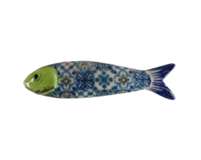 Sardinha magnética em faiança decorada padrão 52