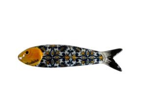 Sardinha magnética em faiança decorada padrão 53