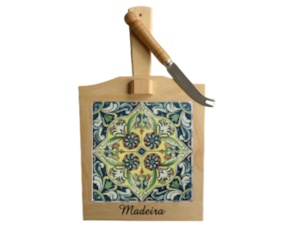 Tábua de queijo padrão verde amarelo 80 15x15 cm