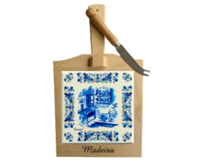 Tábua de queijo motivo cozinha 15x15 cm