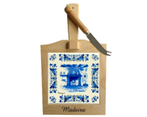 Tábua de queijo motivo cozinha 15x15 cm