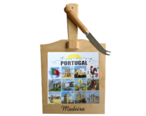 Tábua de queijo motivo Portugal 15x15 cm