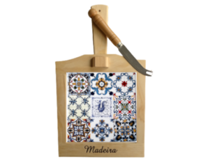 Tábua de queijo multi-padrão galo de Águeda 15x15 cm