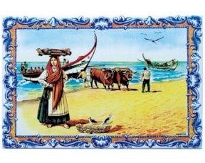 Azulejo decorado Pescadores arte xávega