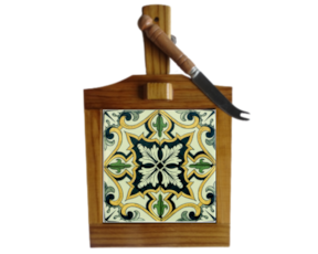 Tábua de queijo envernizado escuro padrão 80 15x15 cm
