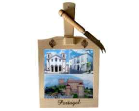 Tábua de queijo motivo Ourém 15x15 cm
