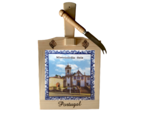 Tábua de queijo motivo Seia 15x15 cm